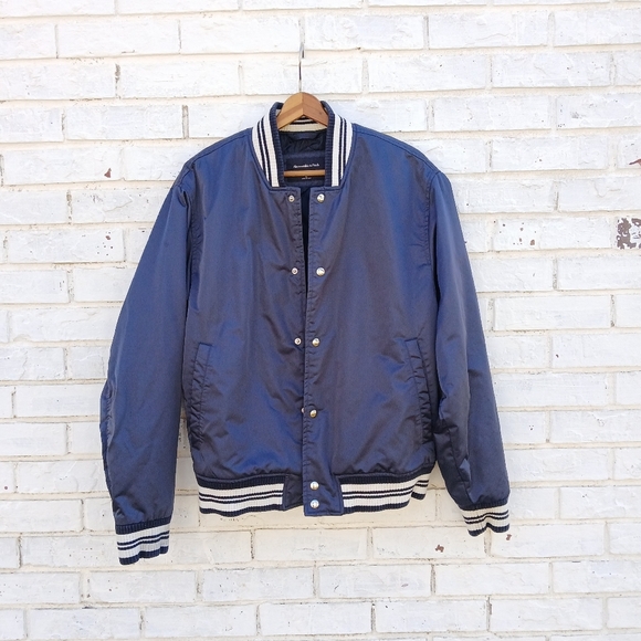 Abercrombie & Fitch Bomber Jacket Small Snap - Picture 1 of 6